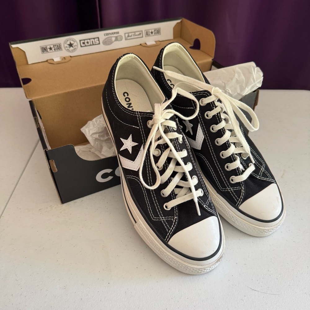 Converse Star Player 76 Black and White Low-Tops